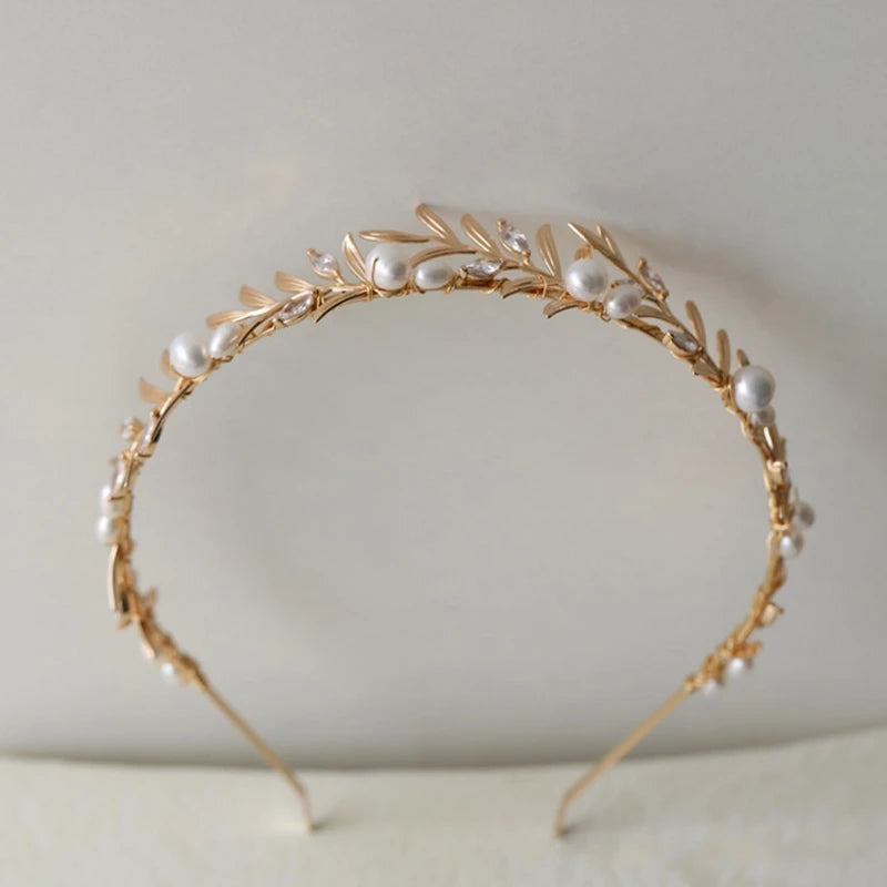 Tiara de Folhagens de Cobre Para Noivas