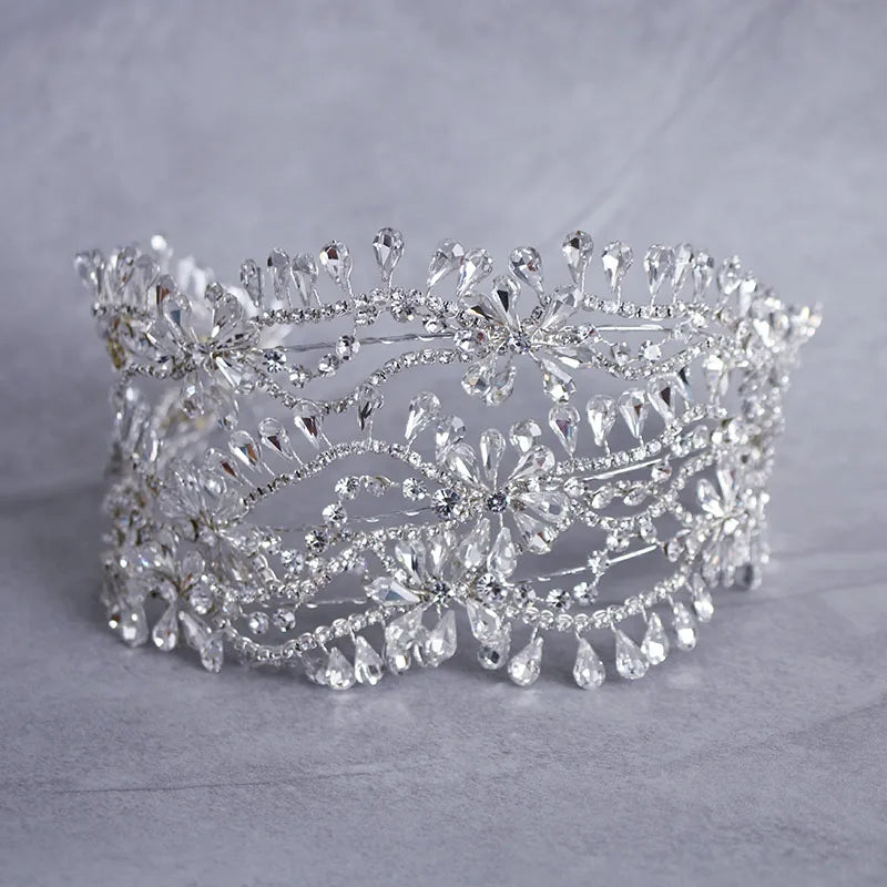 Coroa Tiara "Brilho Incandescente" Para Noivas e Debutantes